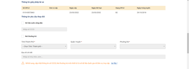 Hướng dẫn chi tiết đổi giấy phép lái xe ô tô online mới nhất 2024- Ảnh 6. Hướng dẫn chi tiết đổi giấy phép lái xe ô tô online mới nhất 2024- Ảnh 6.
