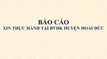 Báo cáo số 1221 về việc người lao động xin thực hành tại BVĐK huyện Hoài Đức