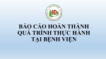 Báo cáo số 733 về việc hoàn thành quá trình thực hành hành nghề tại BVĐK huyện Hoài Đức
