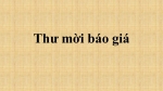 Thưu mời báo giá về việc mua sắp điều hoà