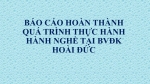 Báo cáo số 1422 về việc người lao động hoàn thành quá trình thực hành KCB tại BVĐK Hoài Đức